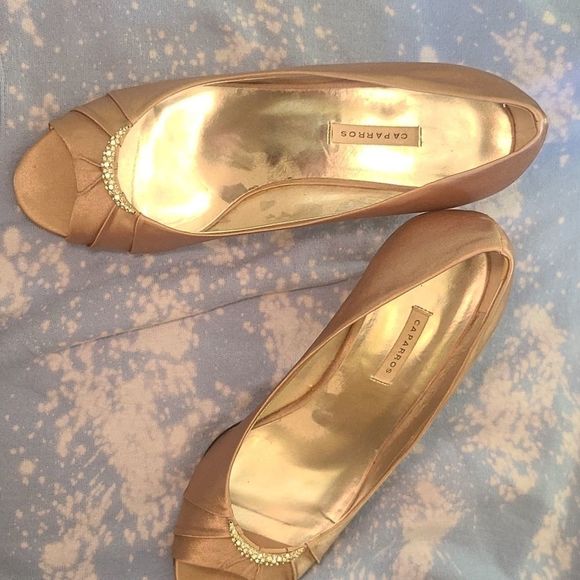 Caparros Taupe heels with bling - EUC worn once - 11W - Picture 6 of 8